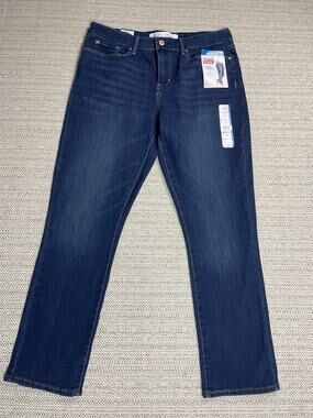 Levis Signature New Mid Rise Slim Stretch Womens Blue Jeans Denim 32w28L